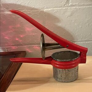 Vintage Red Potato Ricer Apple strainer
